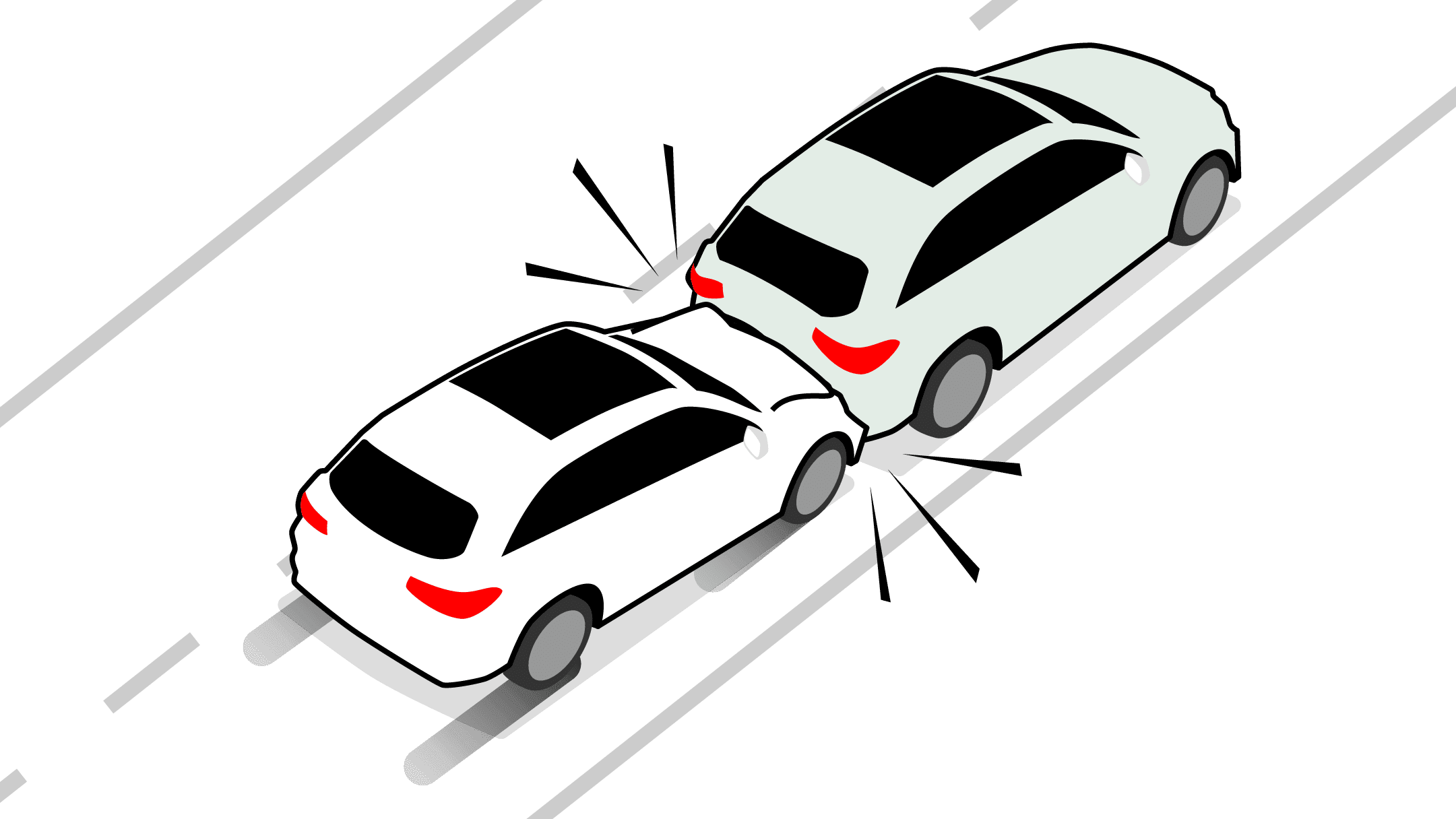 Car crash test illustration